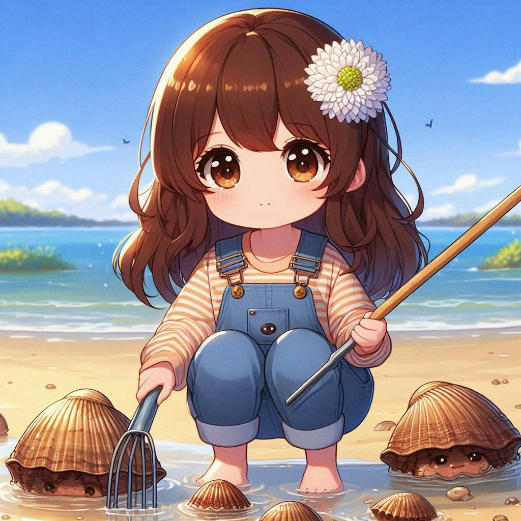 潮干狩りに行ったよ！