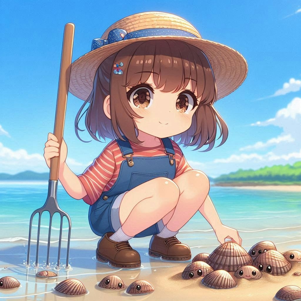 潮干狩りに行ったよ！