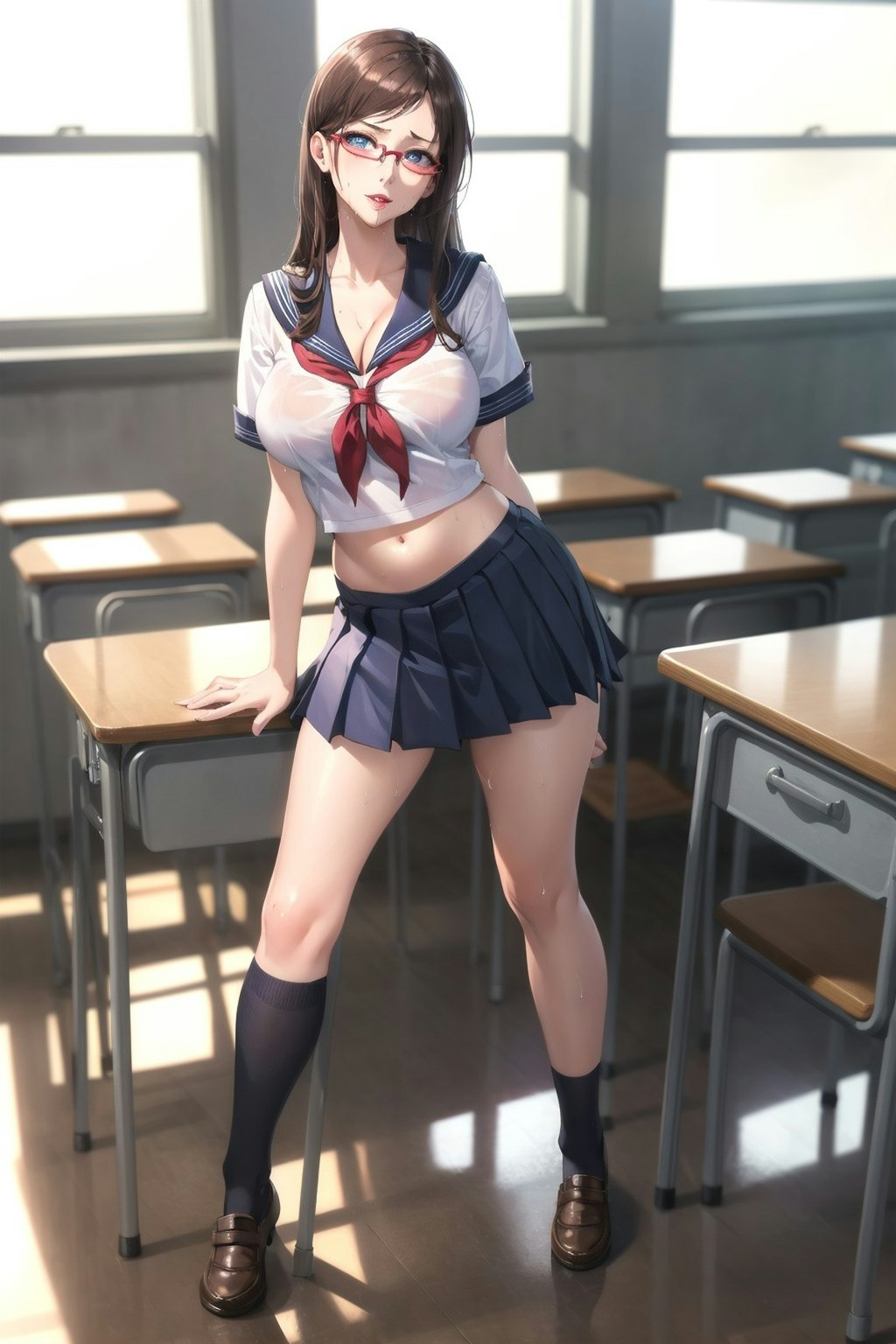 黒髪ロング女子高生