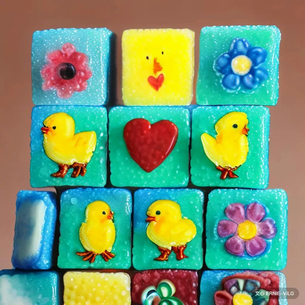 Birds in sugar cubes