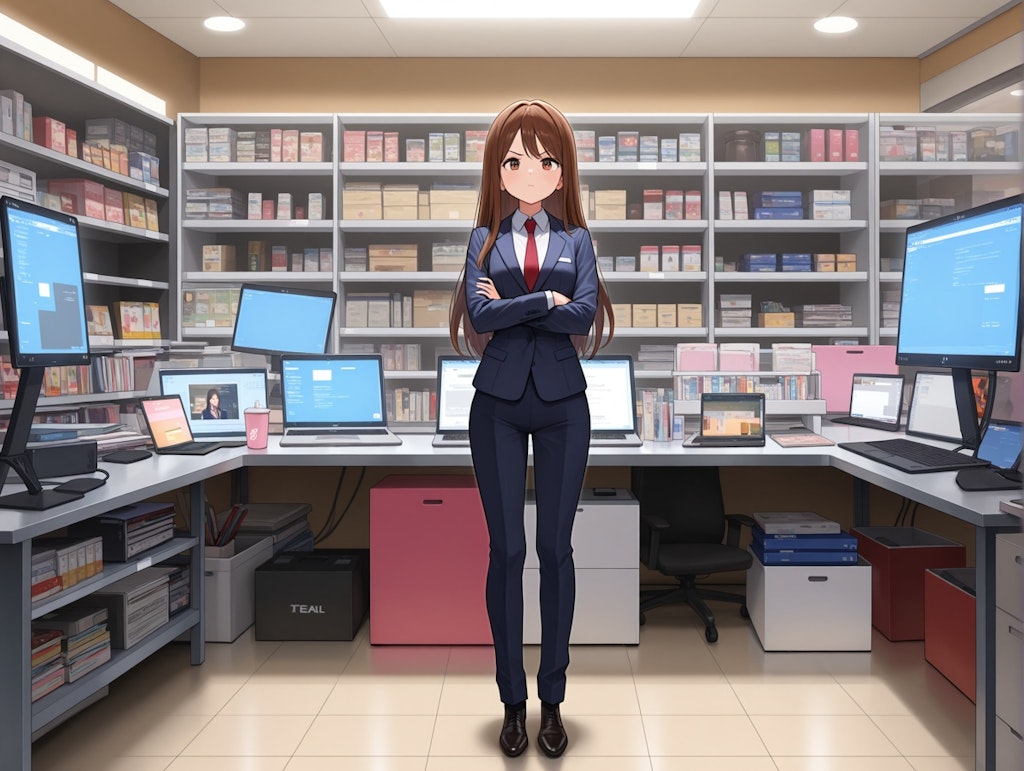 PC市場調査に行っている桐島さん