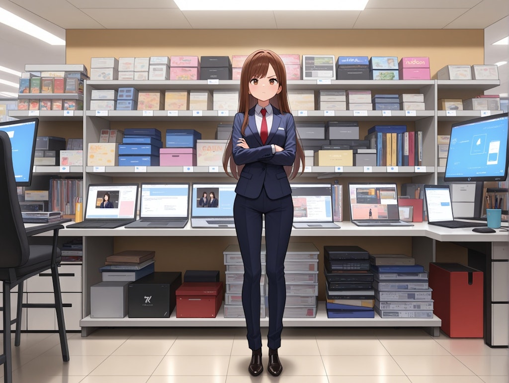 PC市場調査に行っている桐島さん