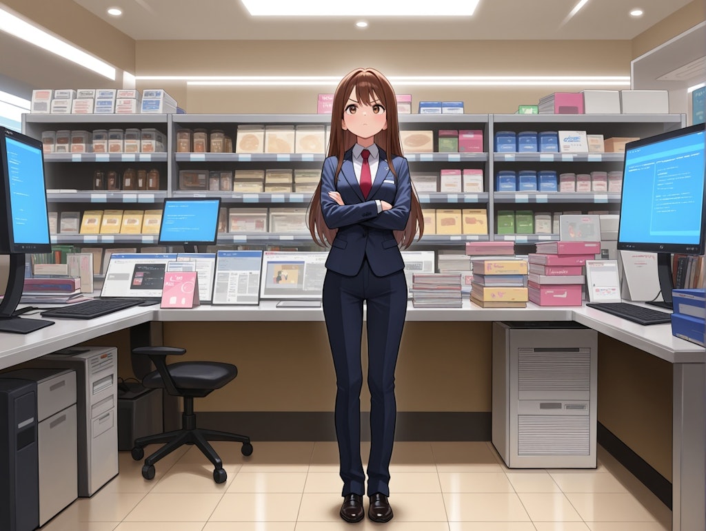 PC市場調査に行っている桐島さん