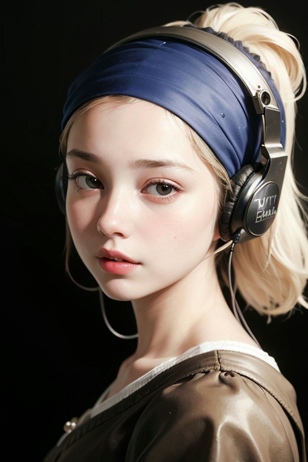 Girl with a headphone