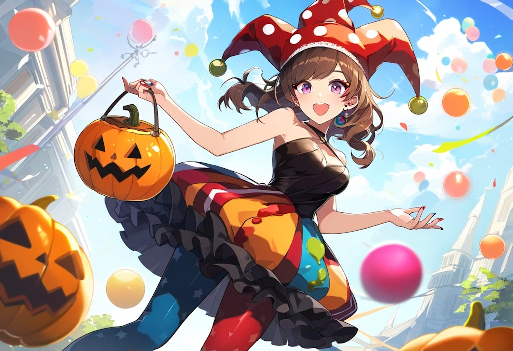 ハロウィンでウッキウキのピエロちゃん