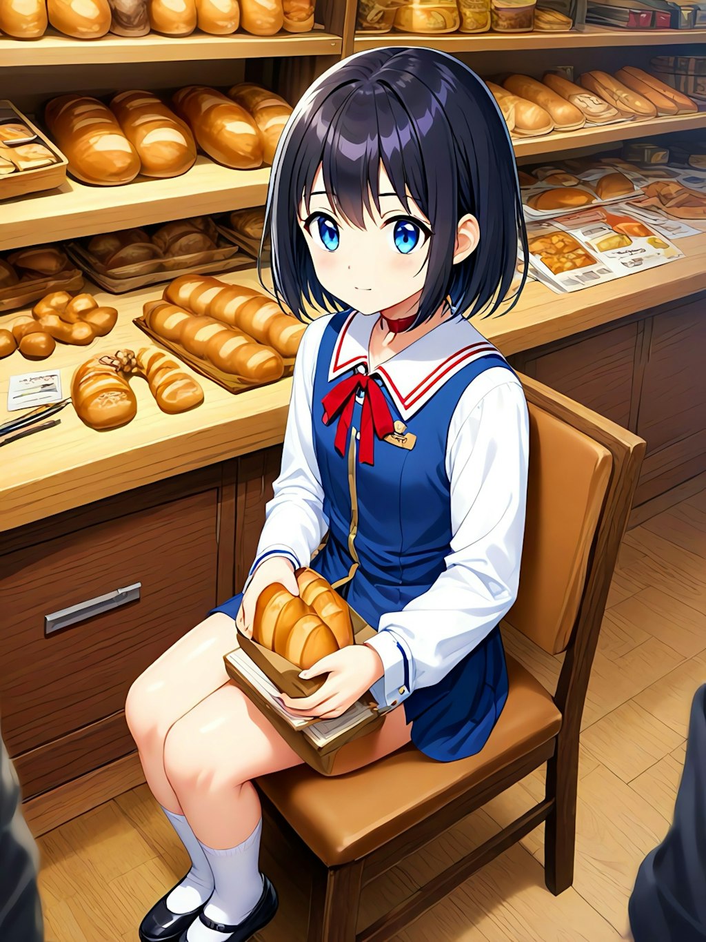 パンを買う女子高生🥐