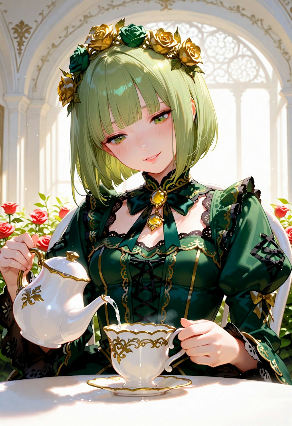 二人のお茶会。