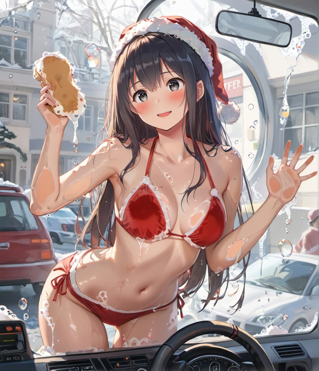 クリスマスの洗車サービス