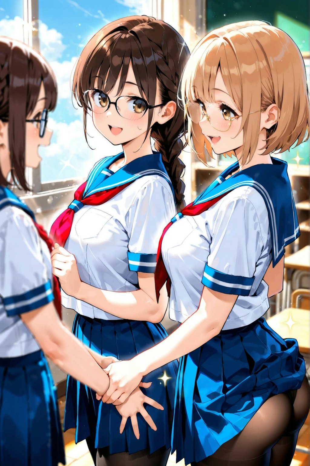 女子全員が眼鏡っ娘