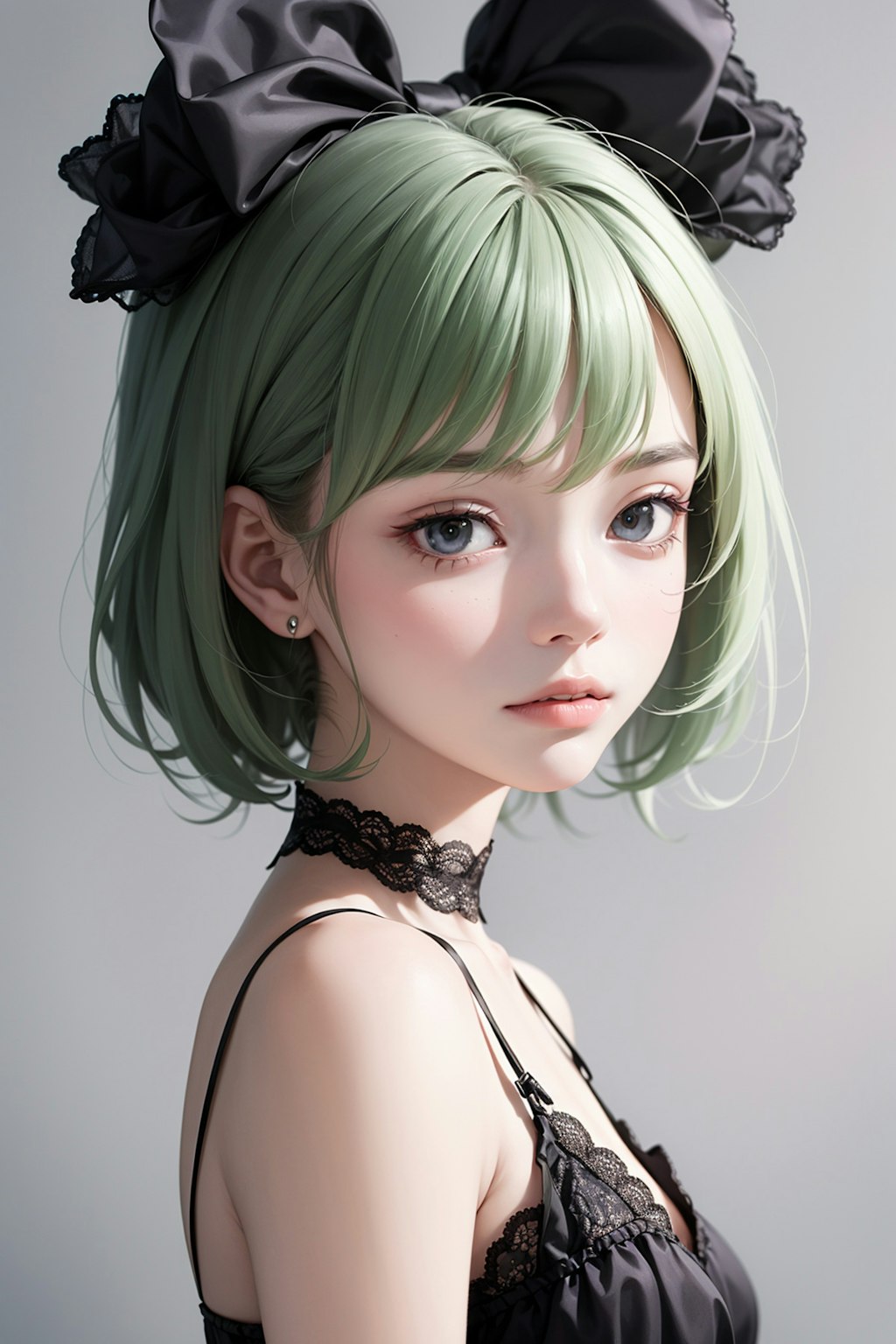 green short hair