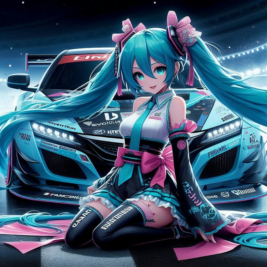 初音ミクカラーのNSX