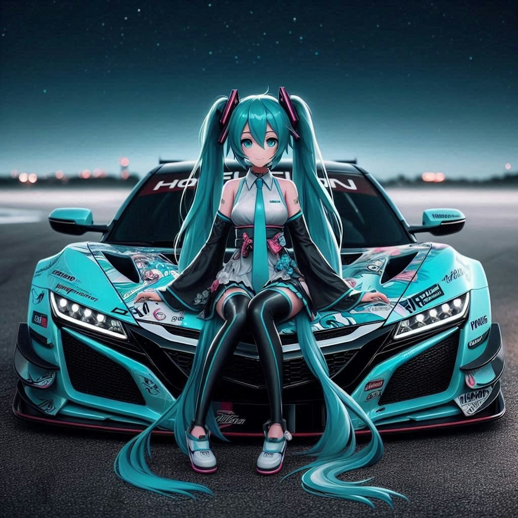 初音ミクカラーのNSX