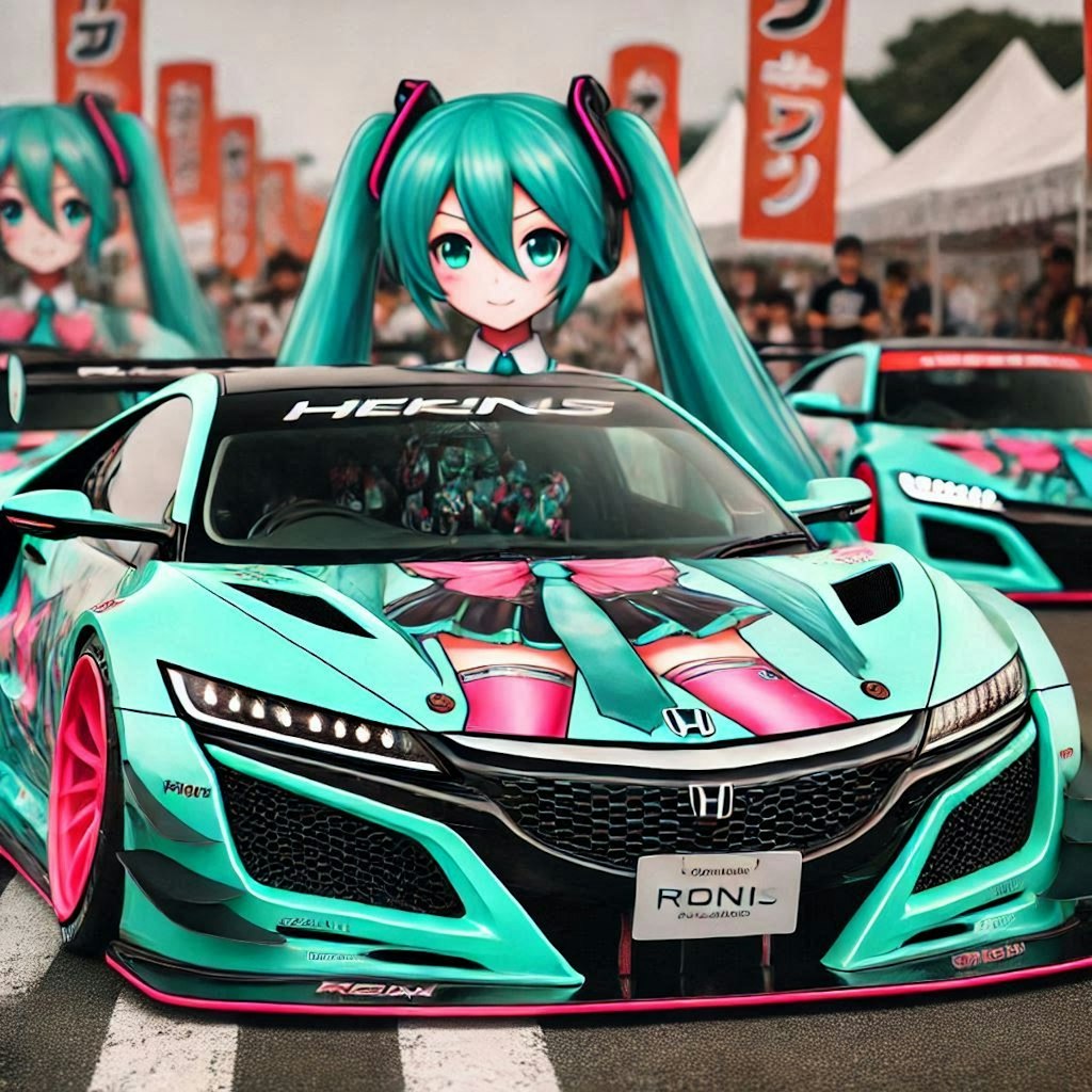 初音ミクカラーのNSX