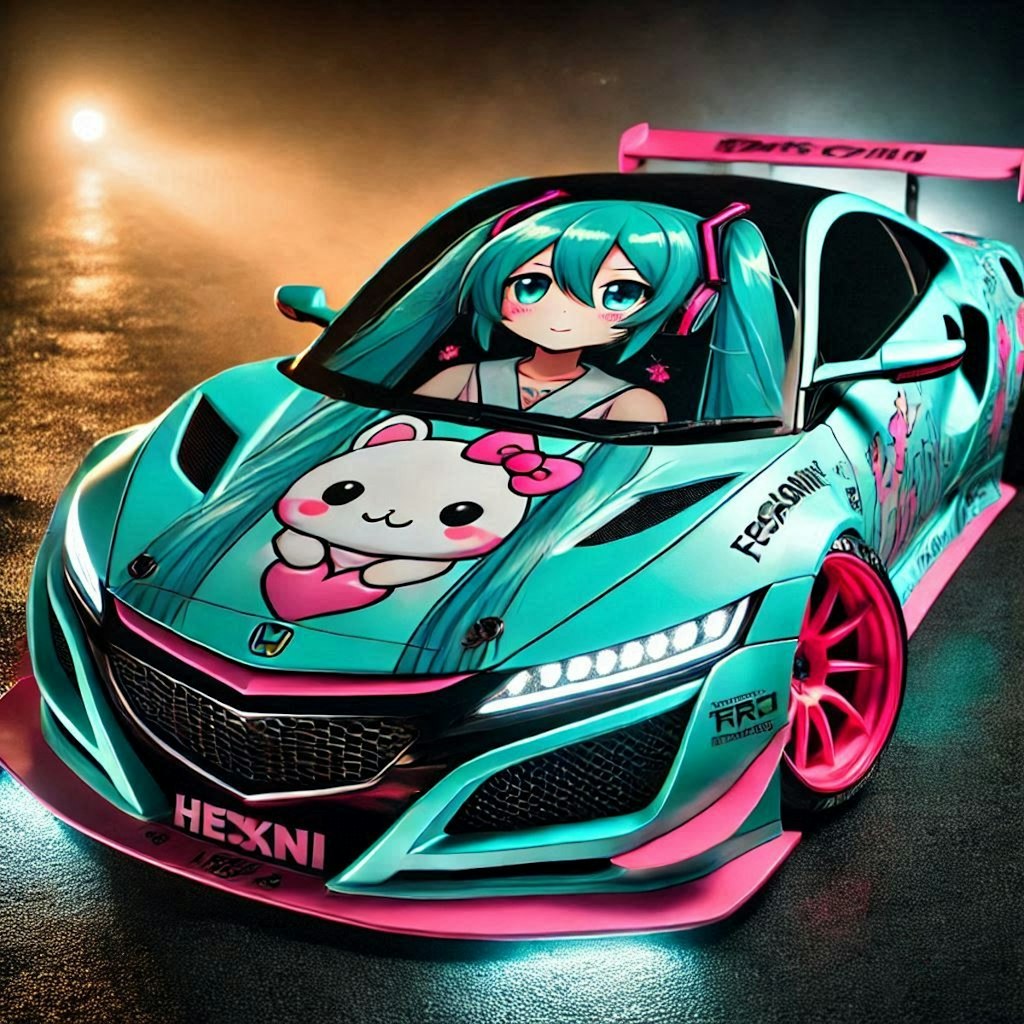 初音ミクカラーのNSX