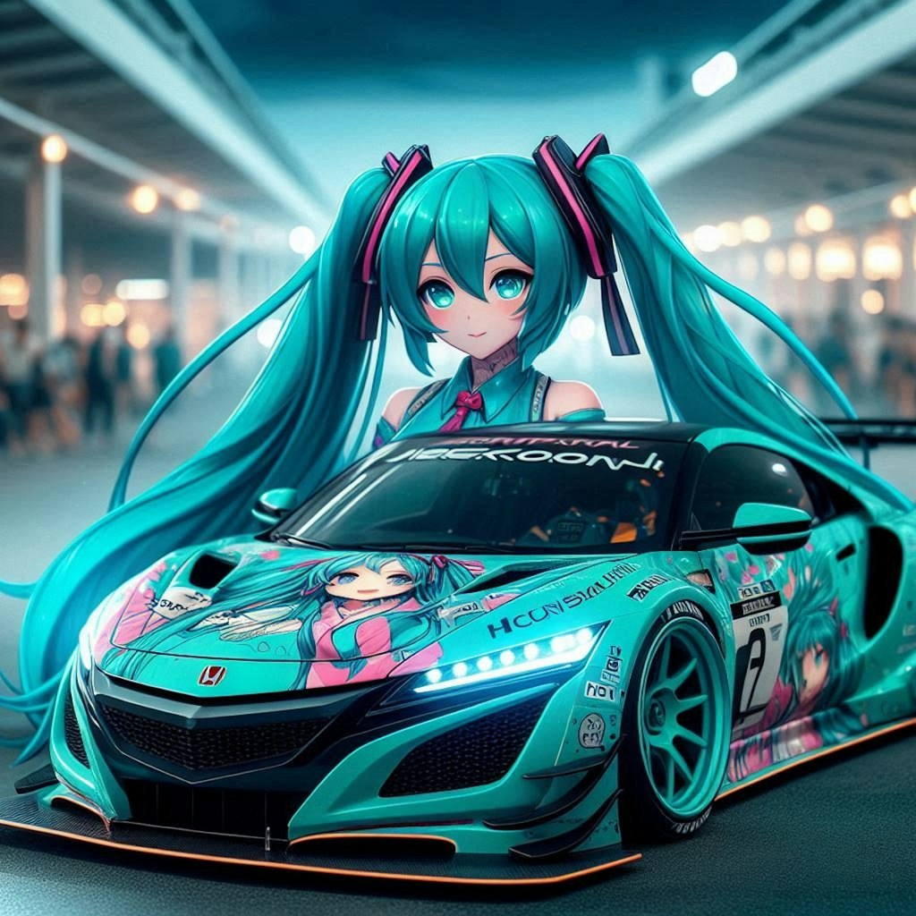 初音ミクカラーのNSX