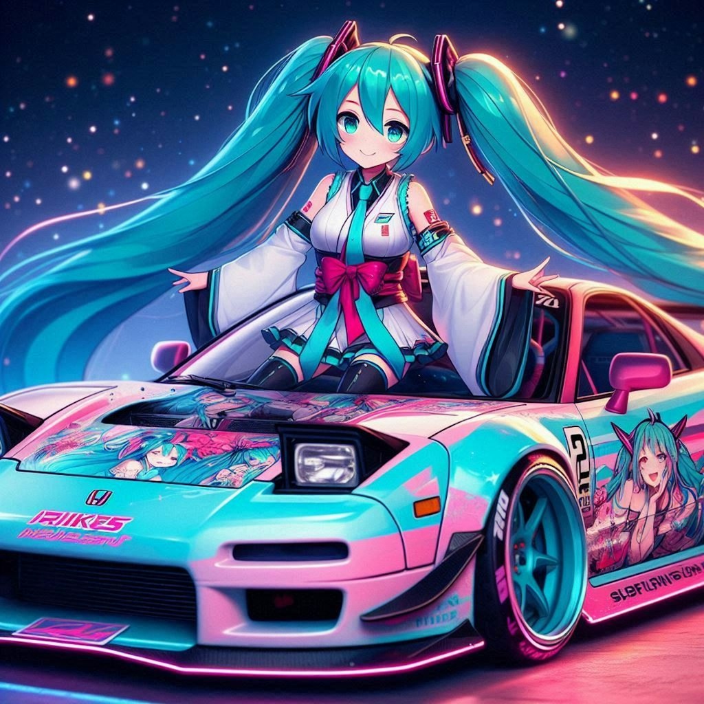 初音ミクカラーのNSX