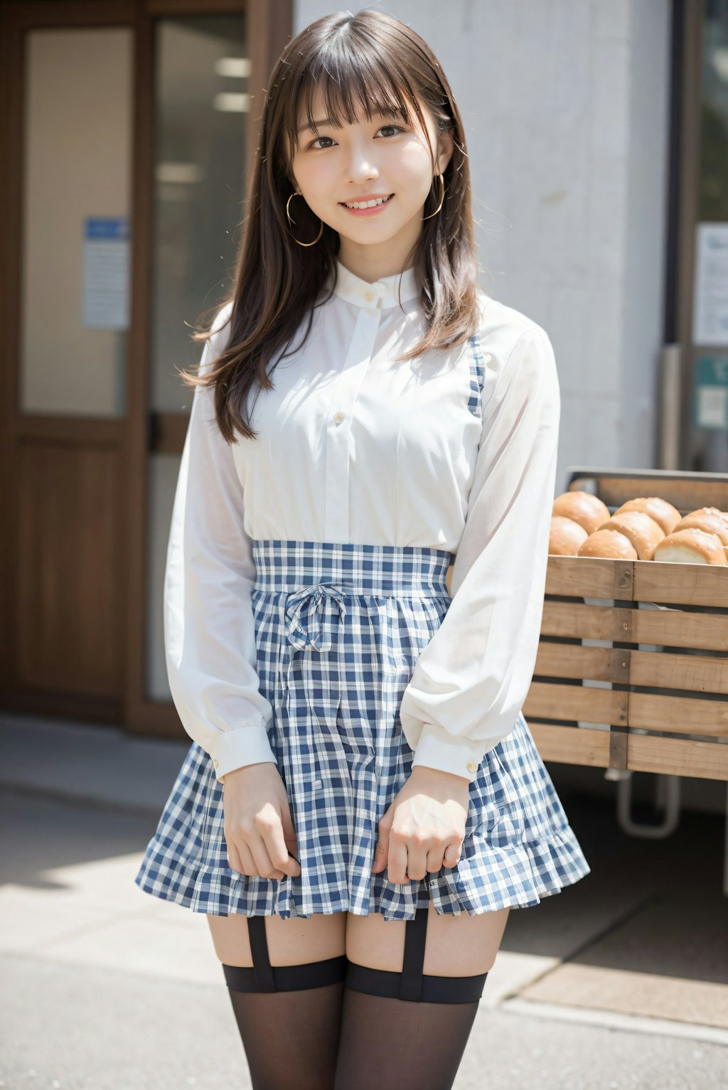 綺麗な足のパン屋の店員 2