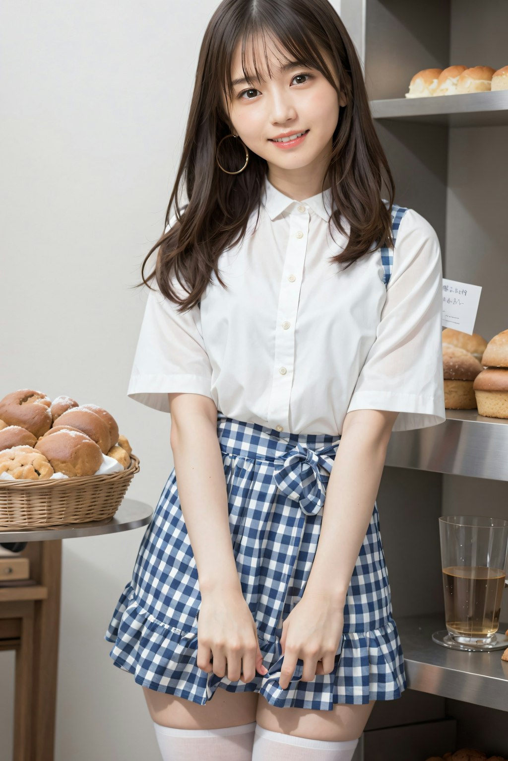 綺麗な足のパン屋の店員 2