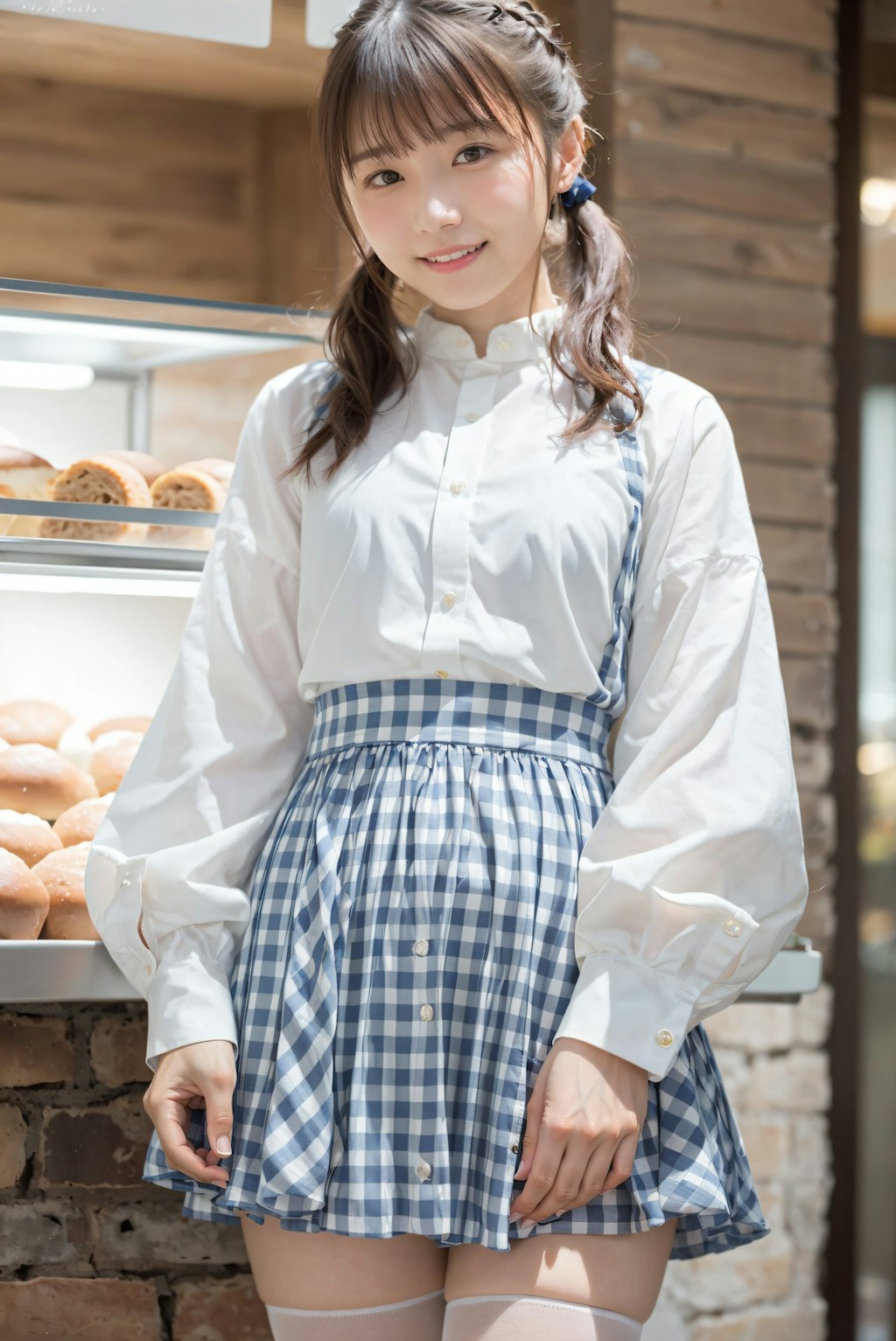 綺麗な足のパン屋の店員 2