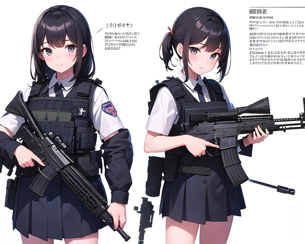 機関銃系女子の設定画集