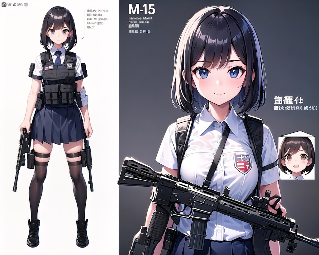 機関銃系女子の設定画集