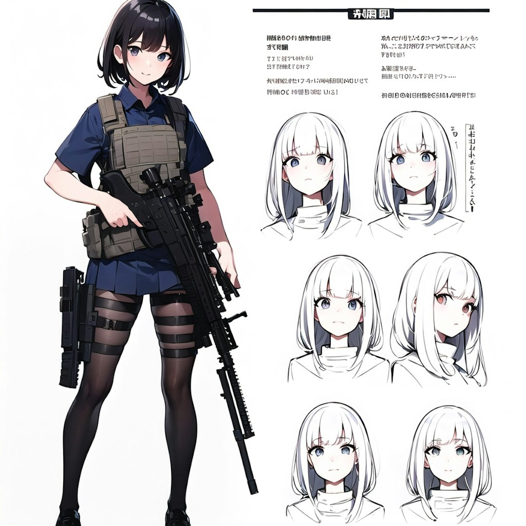 機関銃系女子の設定画集