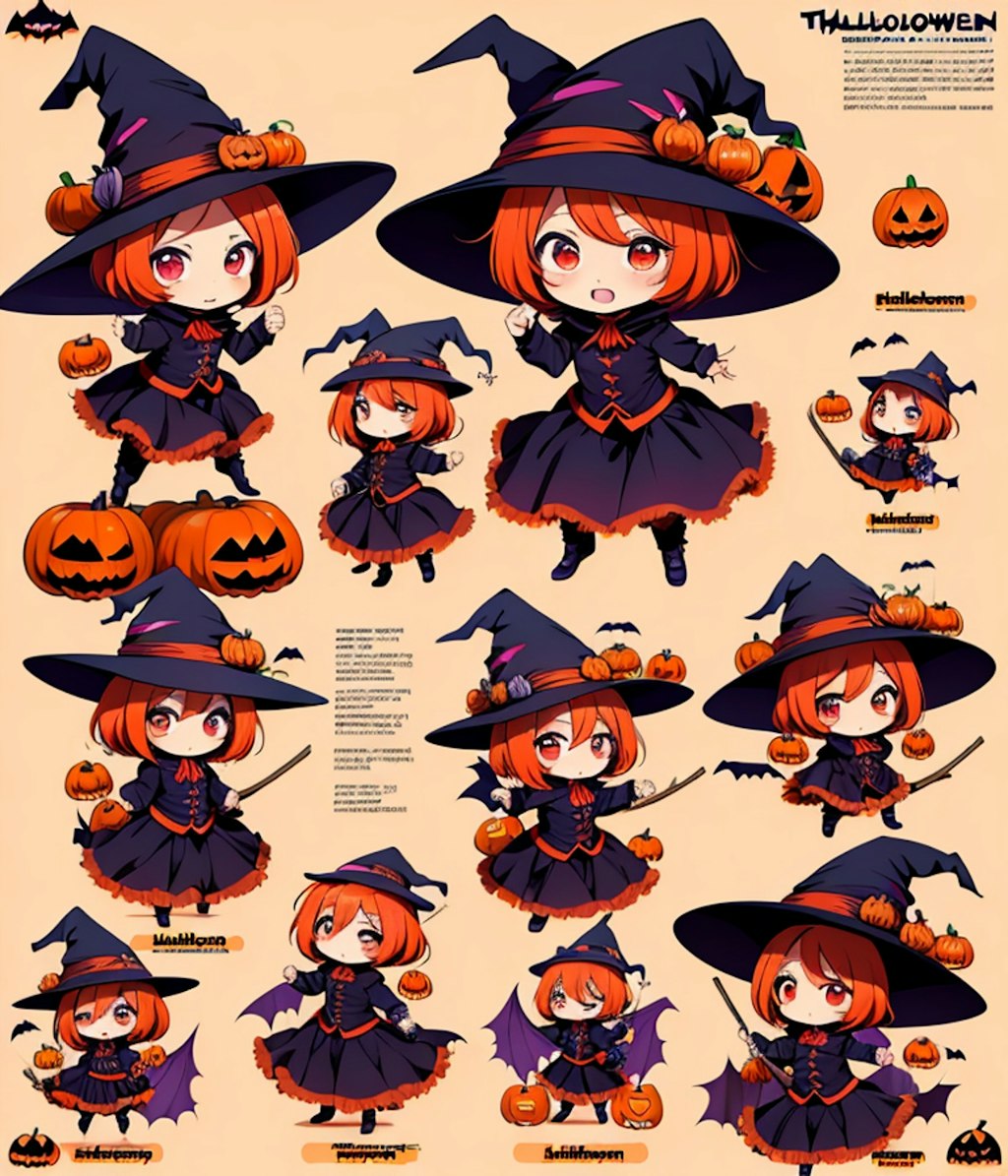 ハロウィンちびキャラクターシート