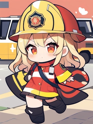 消防士の金髪ちゃん