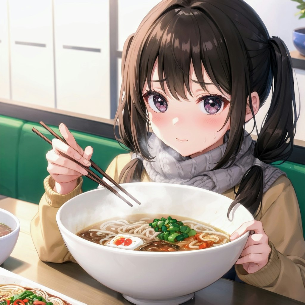 ラーメンと、美少女