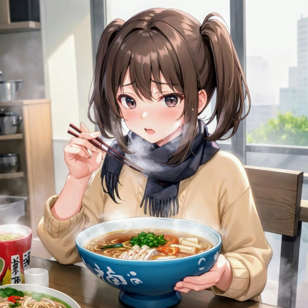 ラーメンと、美少女