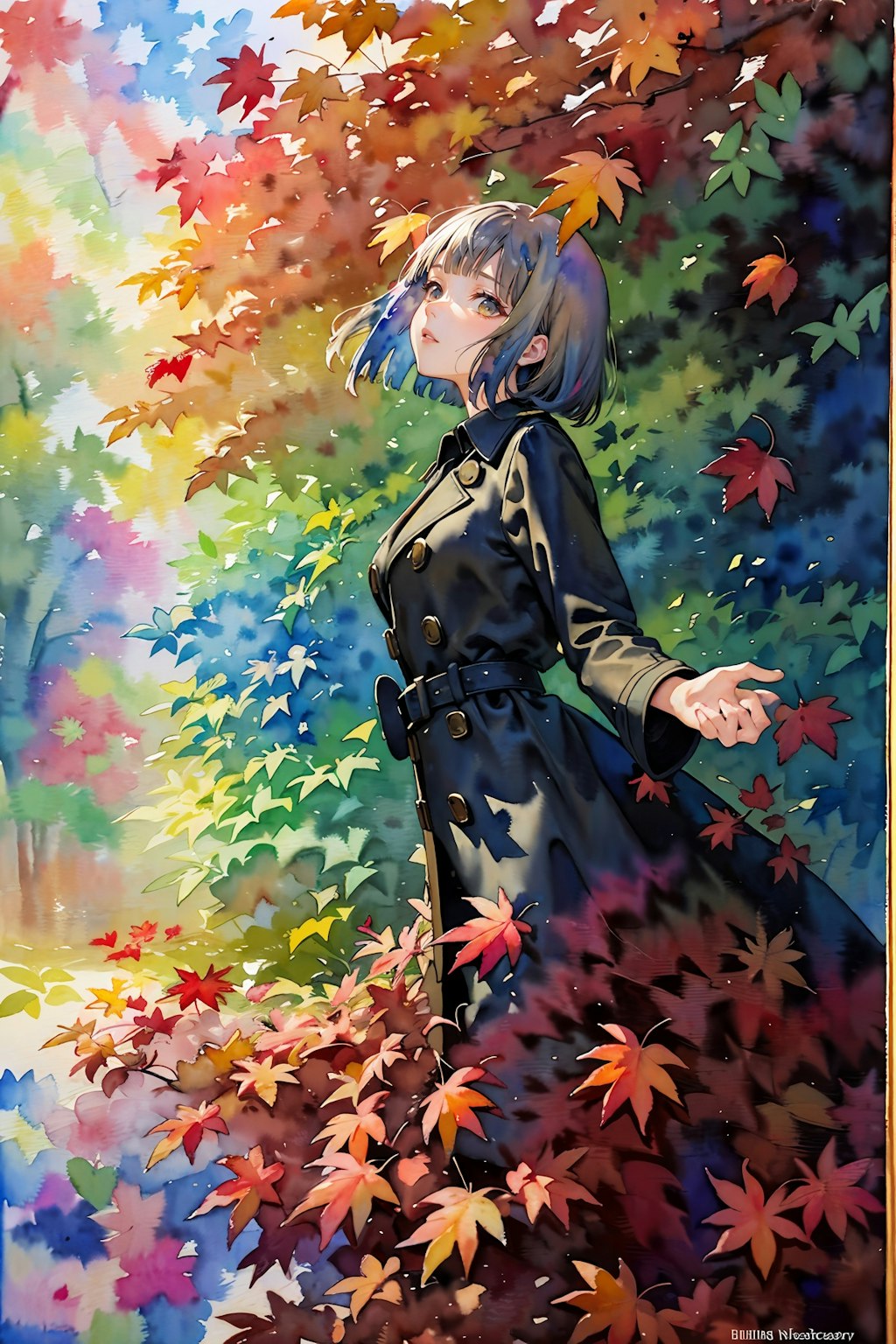 紅葉を行く