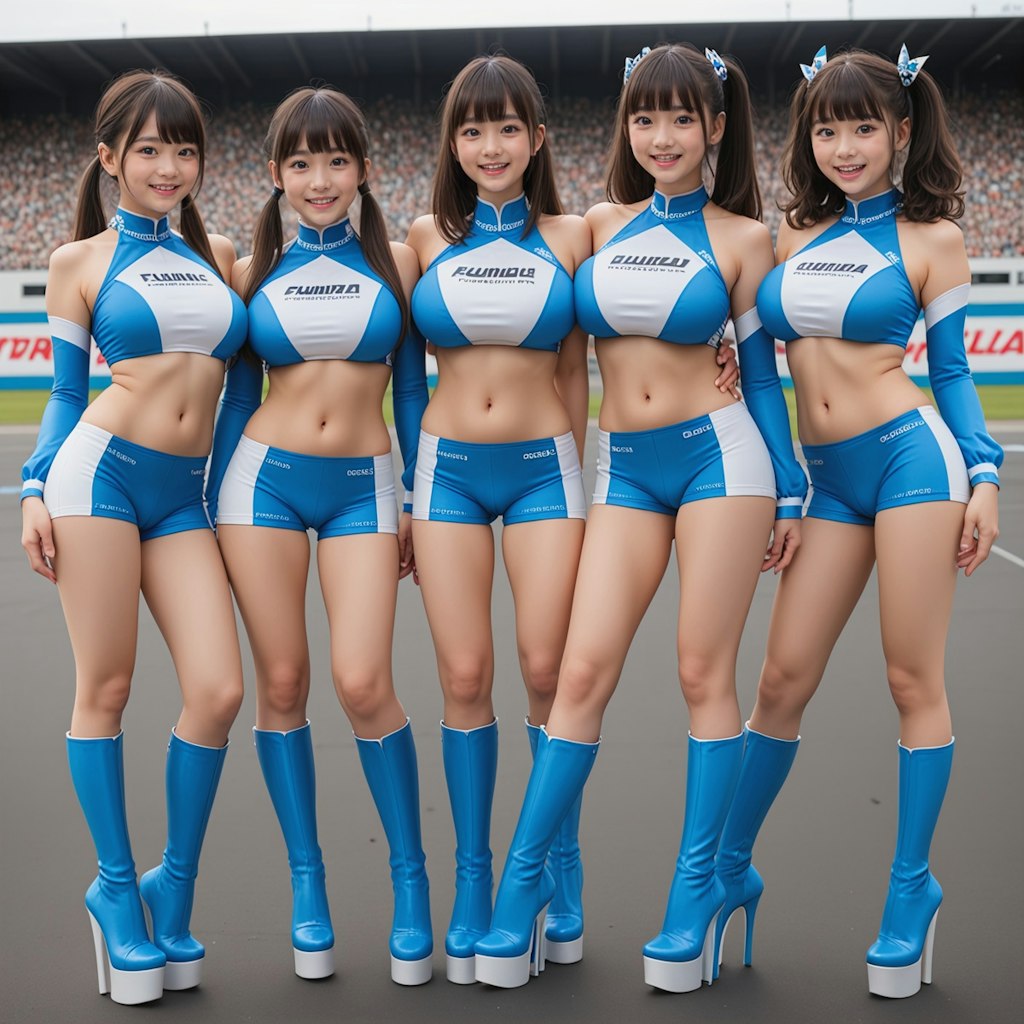 レースクイーンコスのsexyBLUE48