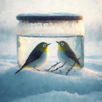 White-eyes in container