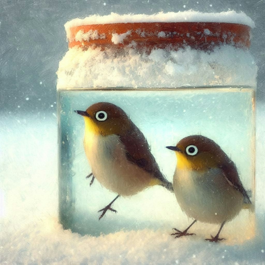 White-eyes in container