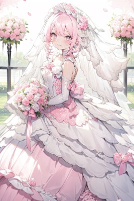 ピンクの花嫁さん
