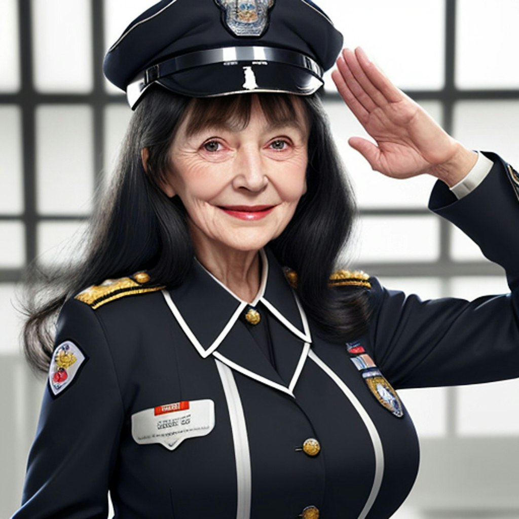 ポリスコスプレおばさん