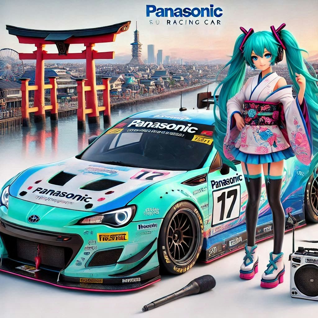 パナソニックカラースバルBRZレーシングカーと初音ミク