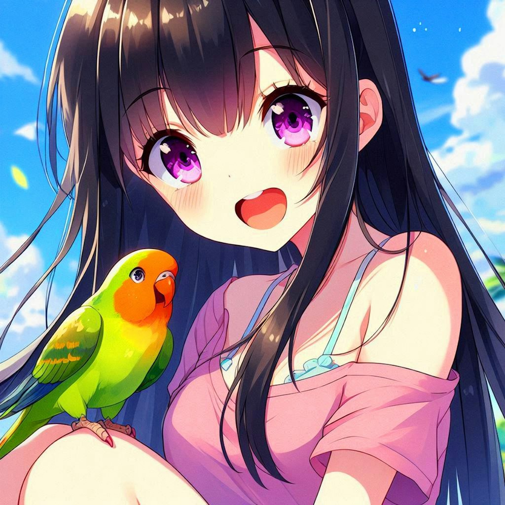 ペットのインコと、うちの子♥その1-2(12枚)