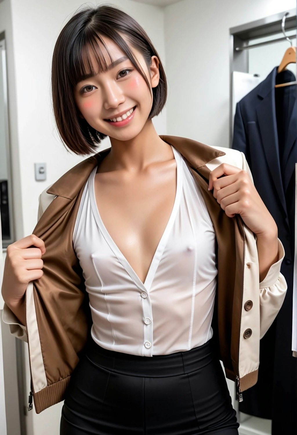会社の制服…