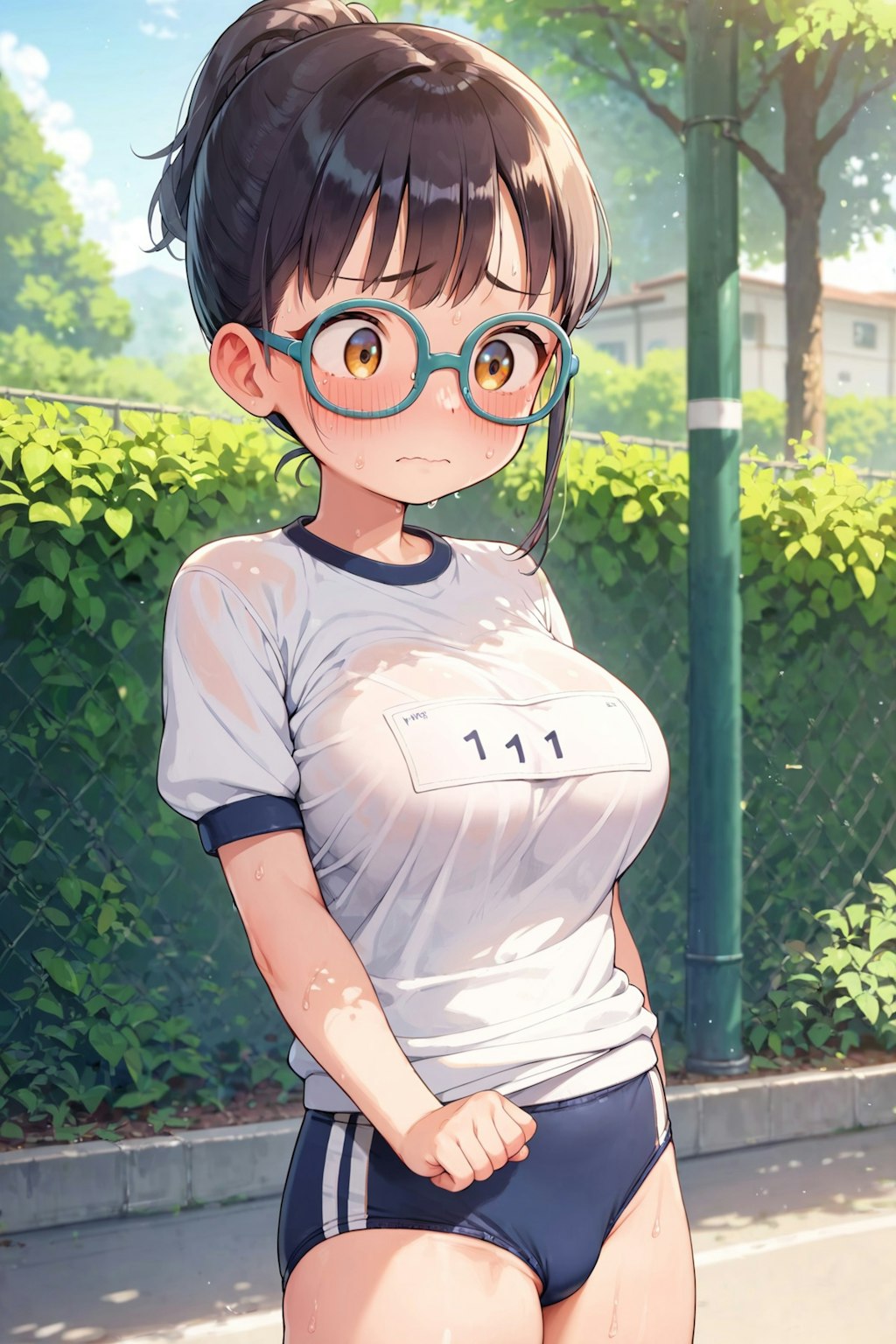 ロリ巨乳眼鏡ブルマ(7)