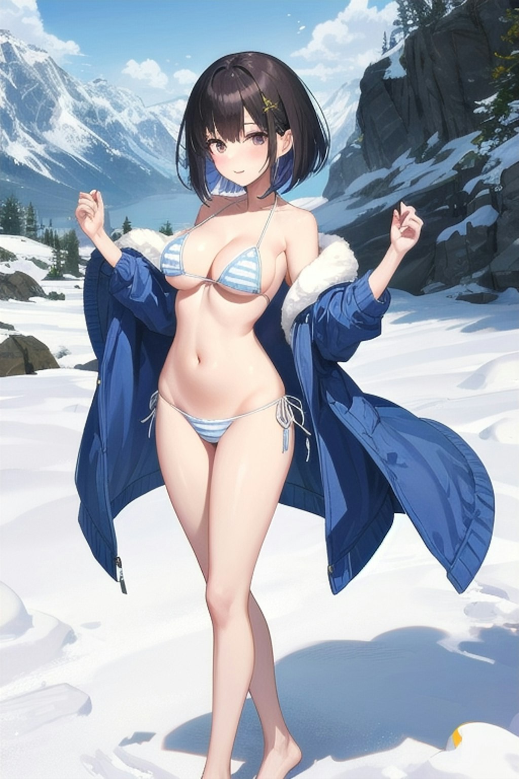 真冬の雪山にて08