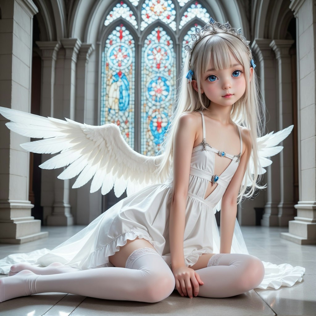 Vol.595 白髪天使少女 (75p)