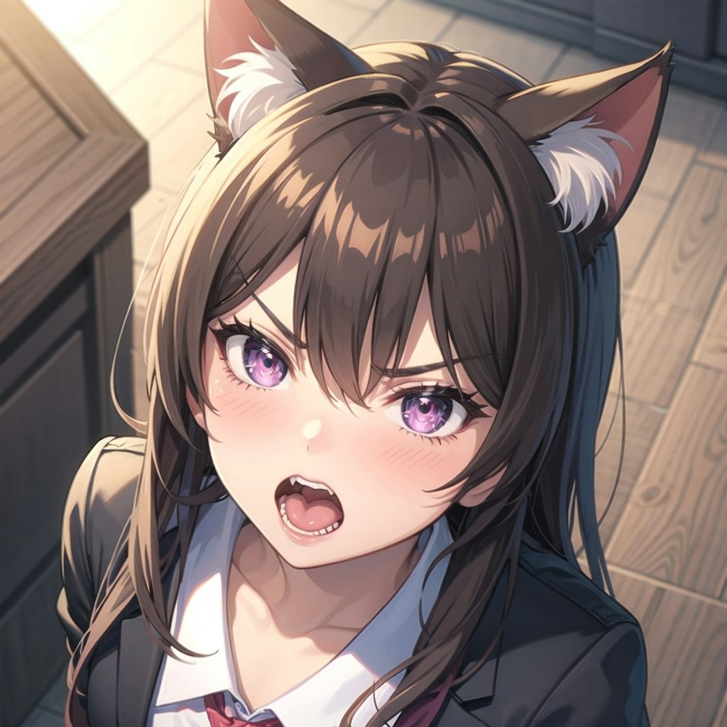 angry cat