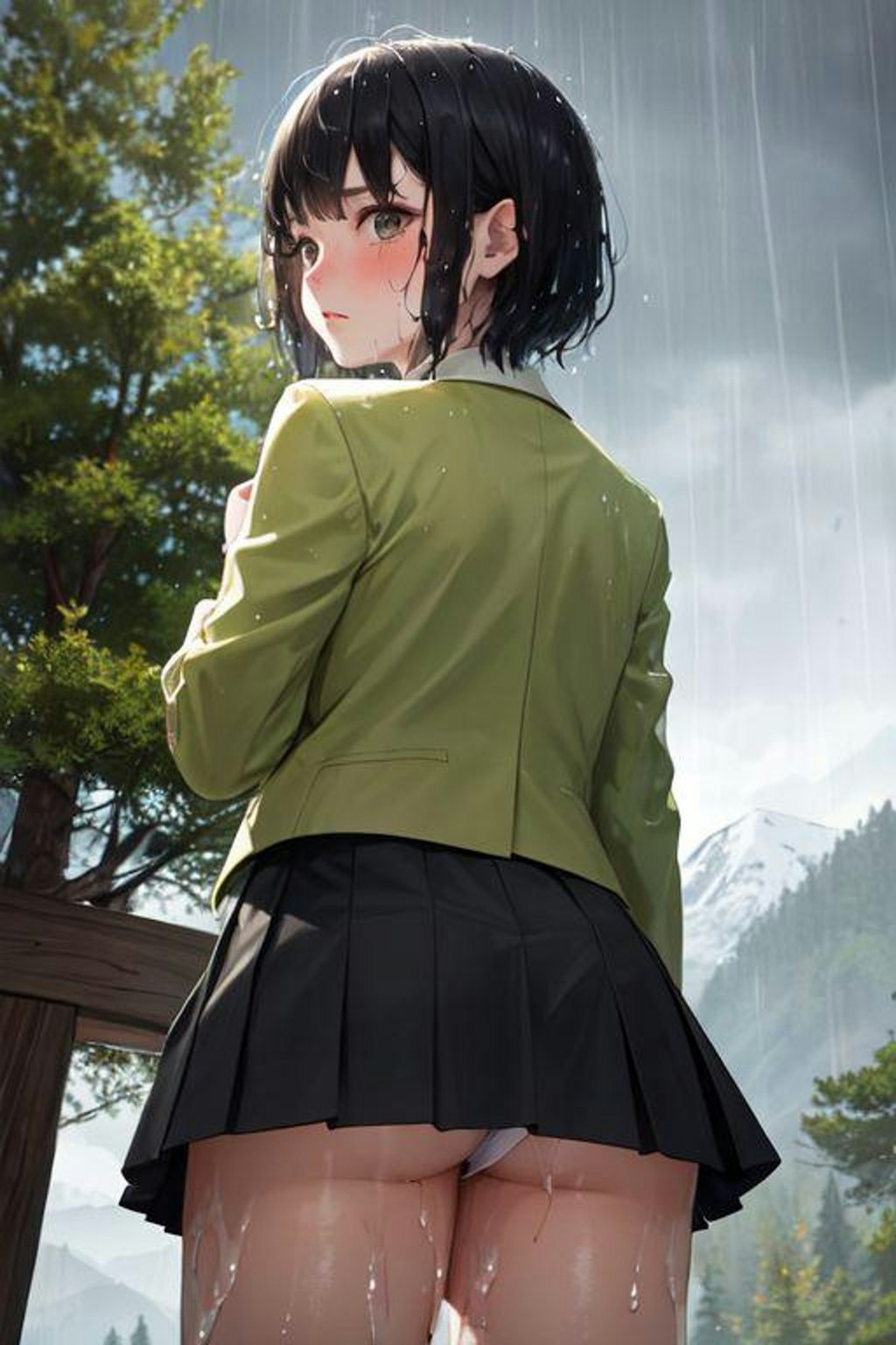 雨に濡れた少女8