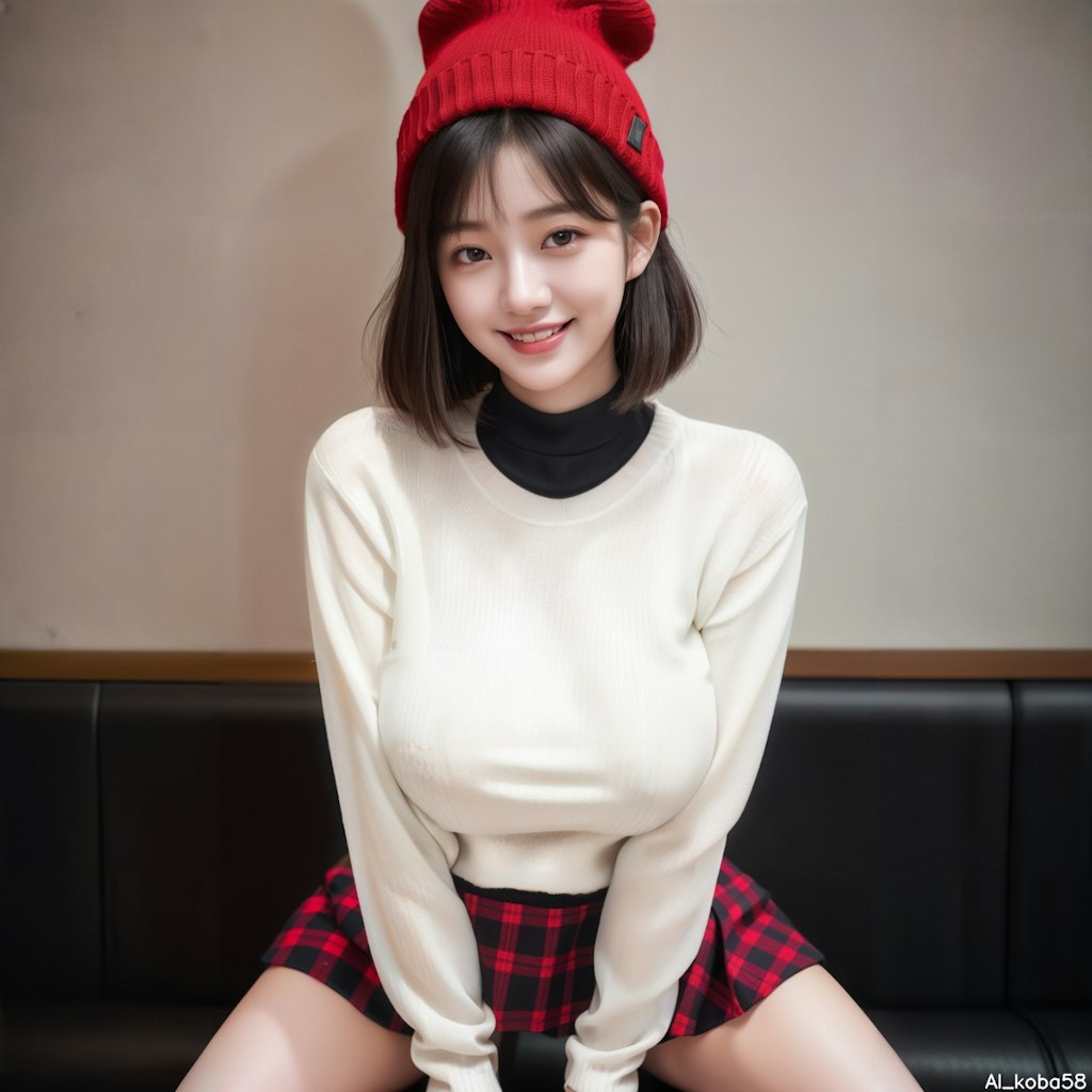 Vol4_White knit sweater