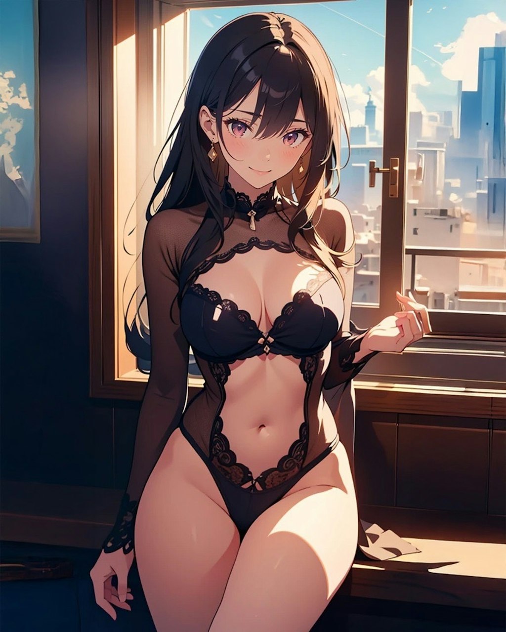黒のボディスーツ