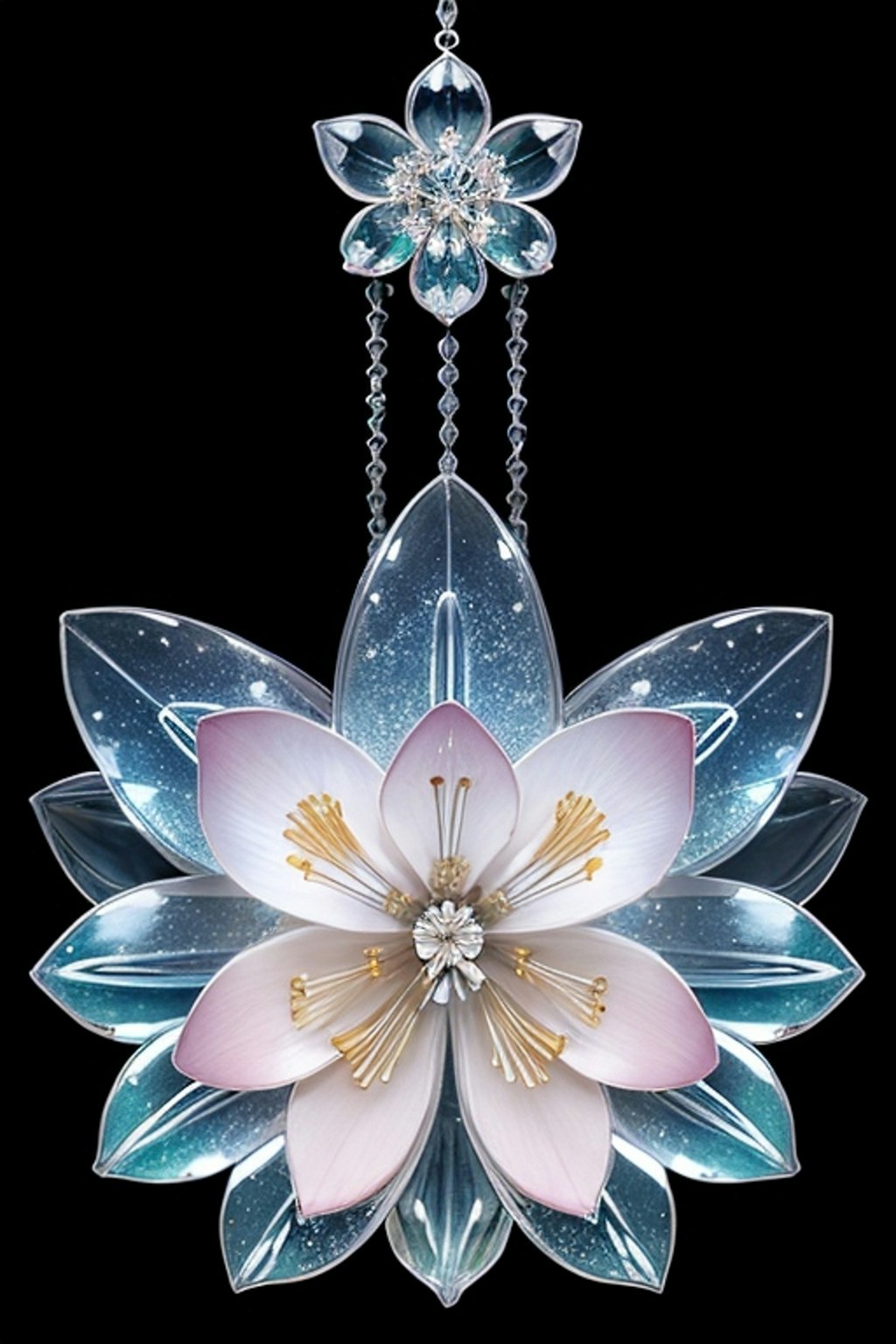 Flower and Galaxy Pendant