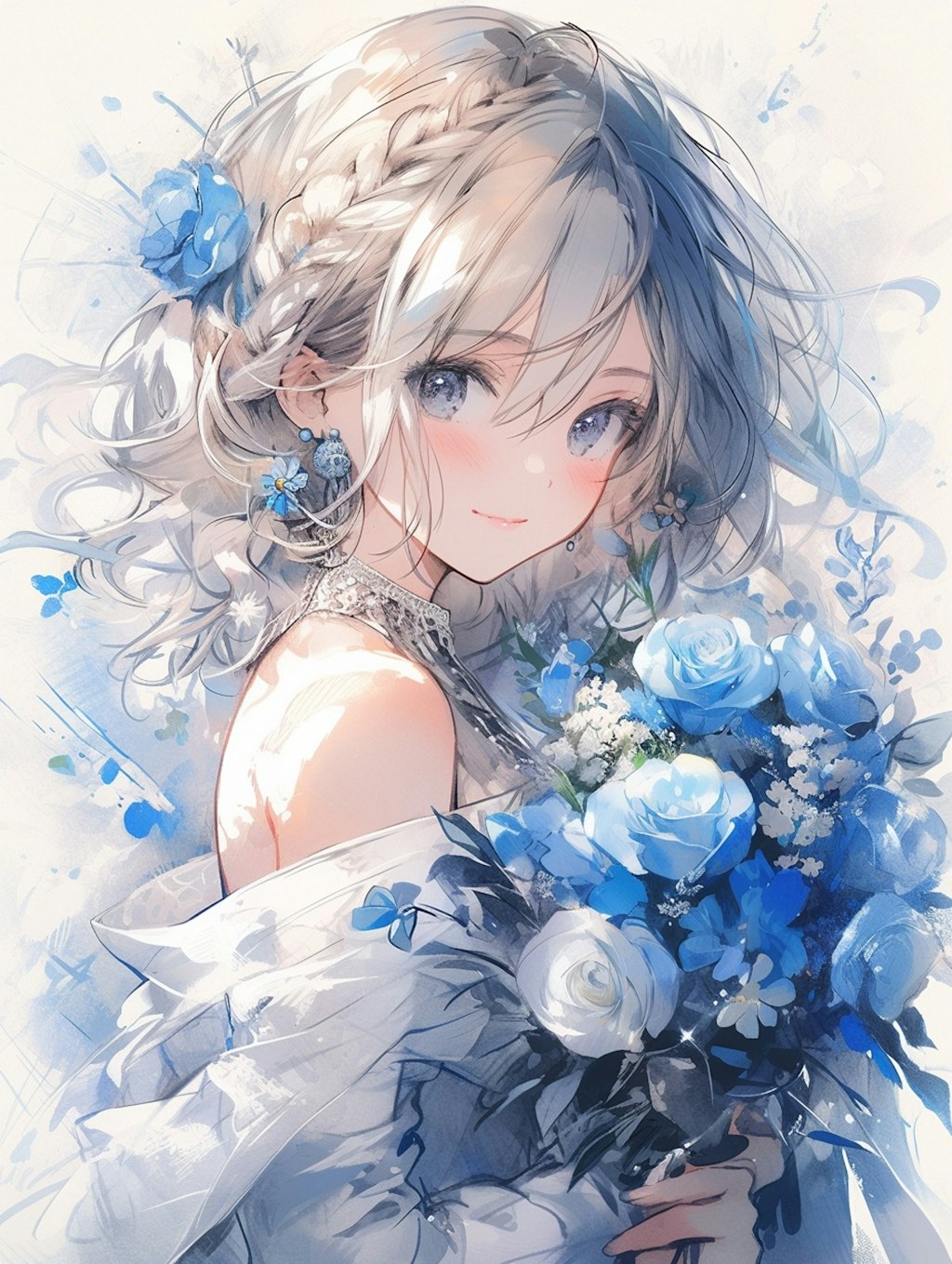 青薔薇。