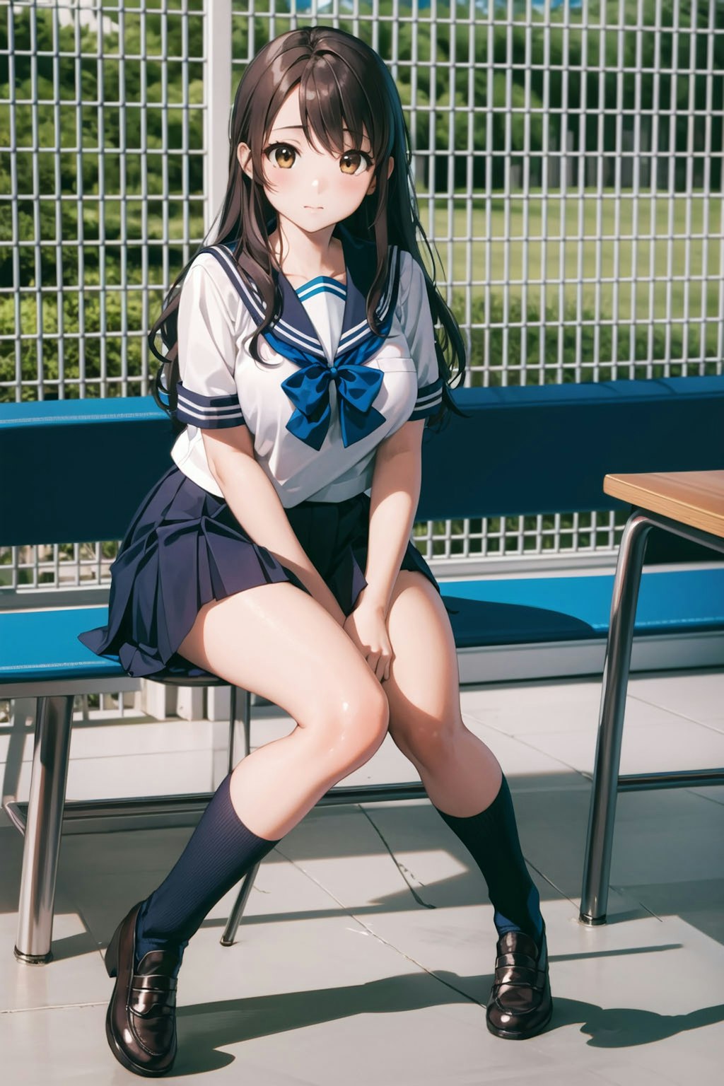 プール見学のあの娘