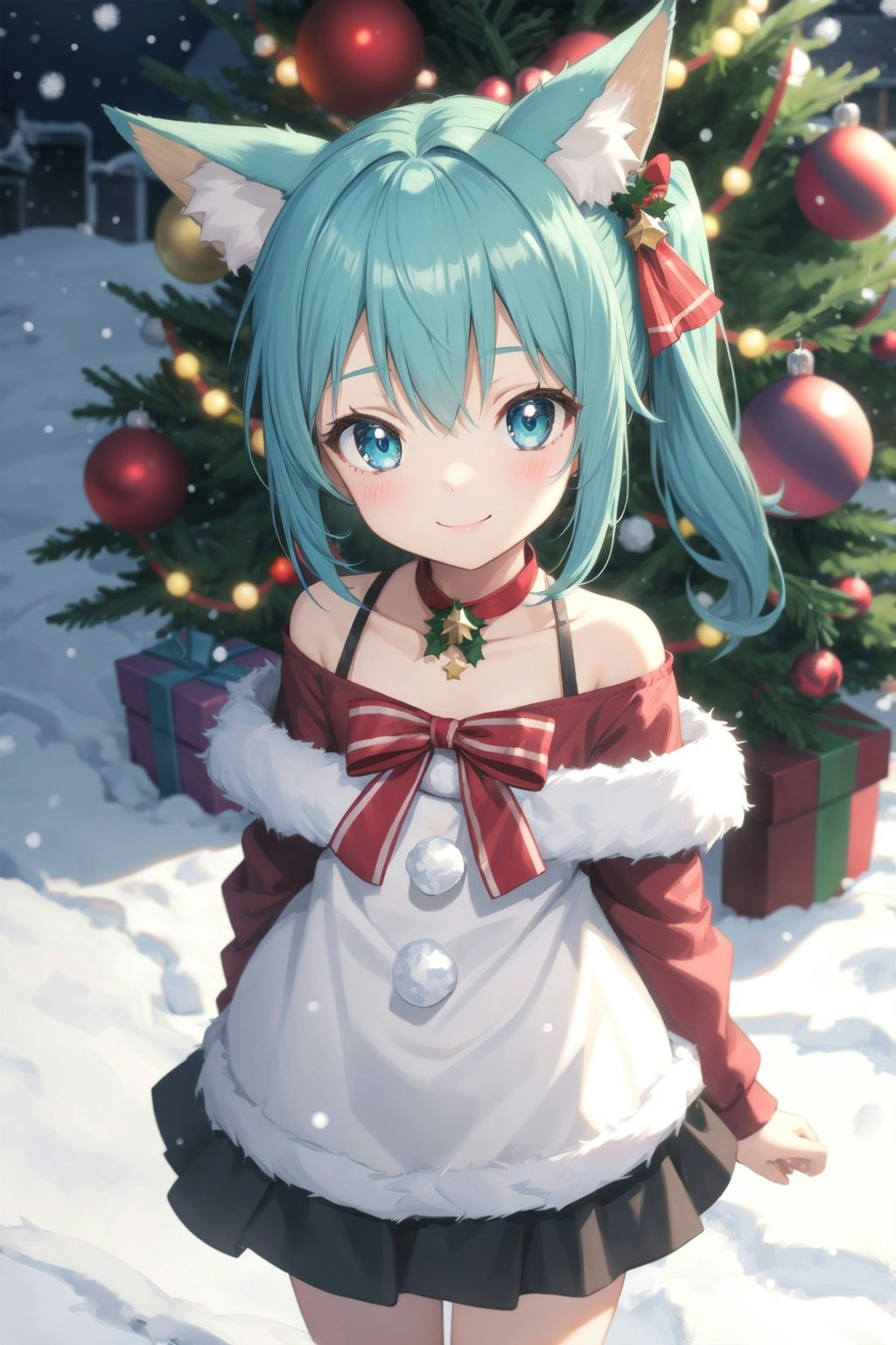 クリスマスコスチューム狐娘さん